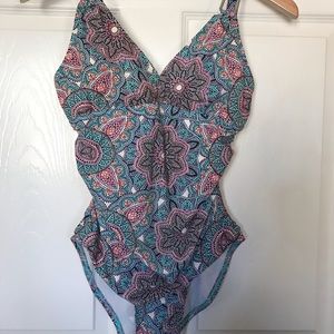 Blue Pink Mandala One Piece Swimsuit